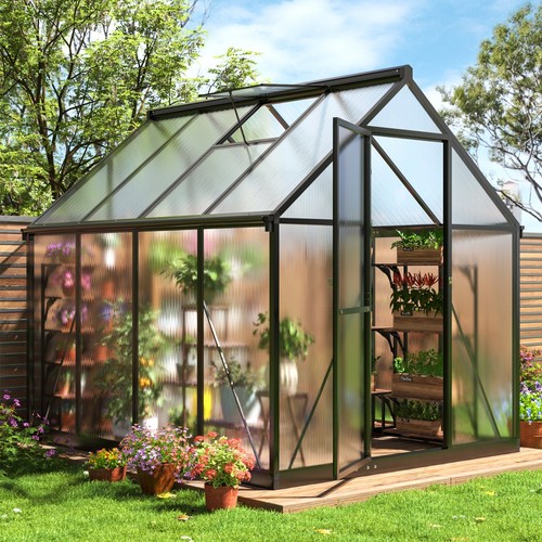 6x7ft black aluminum walk - black,