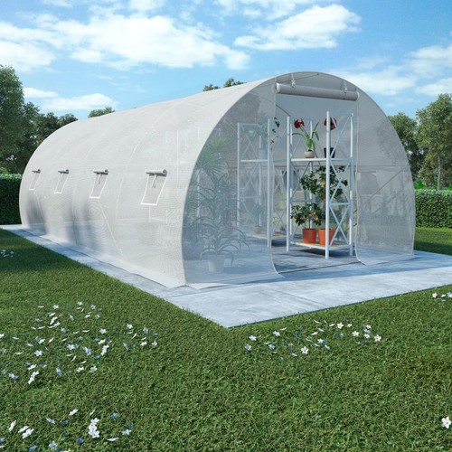 White mesh greenhouse - pe,