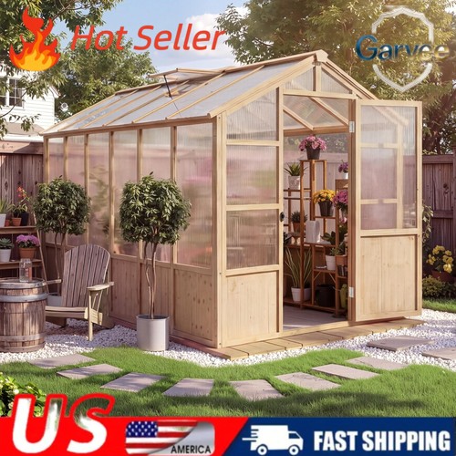 Outdoor wooden greenhouse 6x12 - greenhouse,