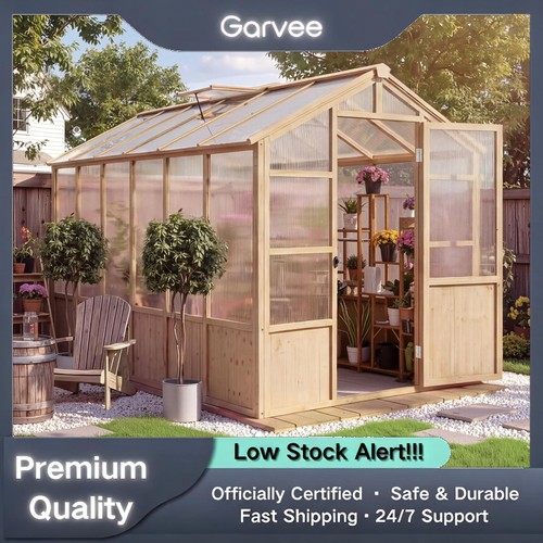 6x12ft wooden greenhouse - 6x12ft,
