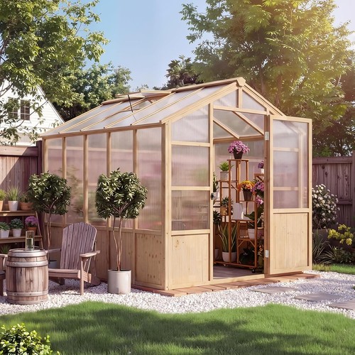 Wooden greenhouse walk - wooden, walk-in