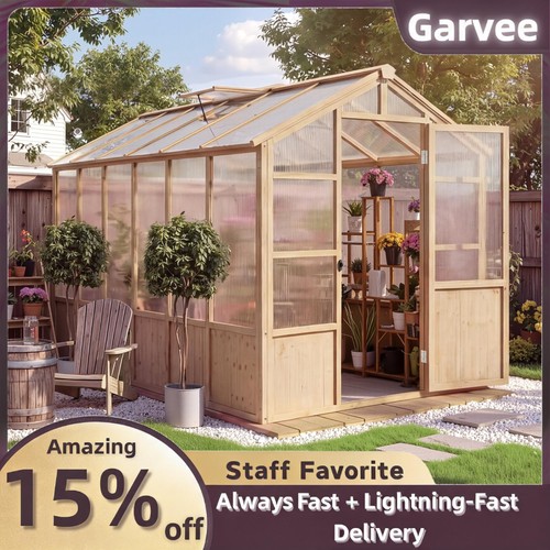 Walk wooden greenhouse 6x12 - walk-in,