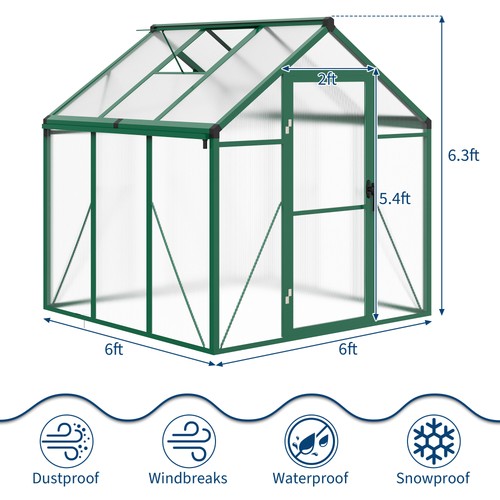 6ft walk - walk-in, greenhouse