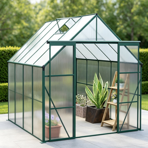 8x10ft green double - 8x10ft, door