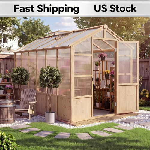 6x12 wooden greenhouse - 6x12, ft