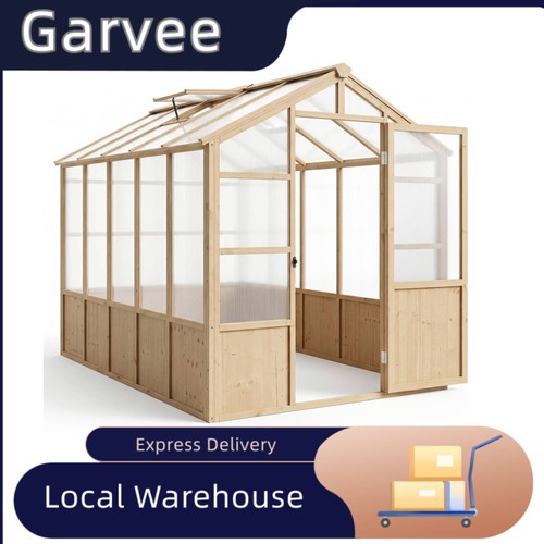 X12 wooden greenhouse - ⚡️6'x12',