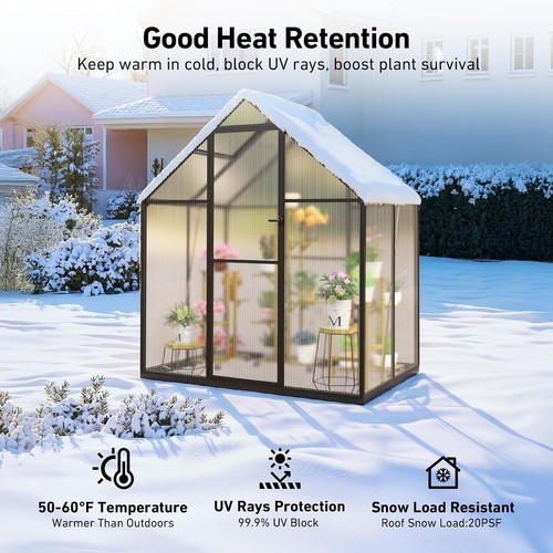 6x4ft greenhouse with - 6x4ft,