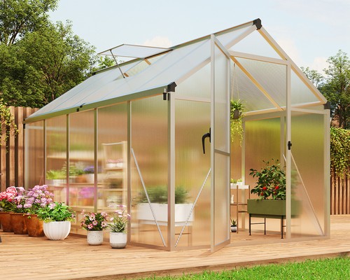6ft 10ft walk greenhouse - x,