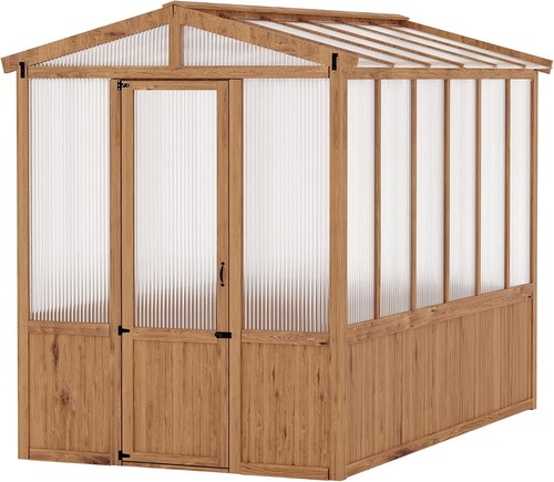 Cedar wood greenhouse 6x10 - wood, ft