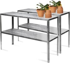 Pack of 2 Silver Galvanised